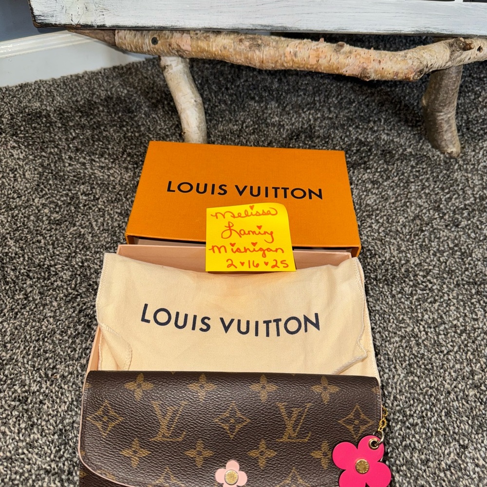 Louis Vuitton Pink/Brown Monogram Women's Emelie Wallet